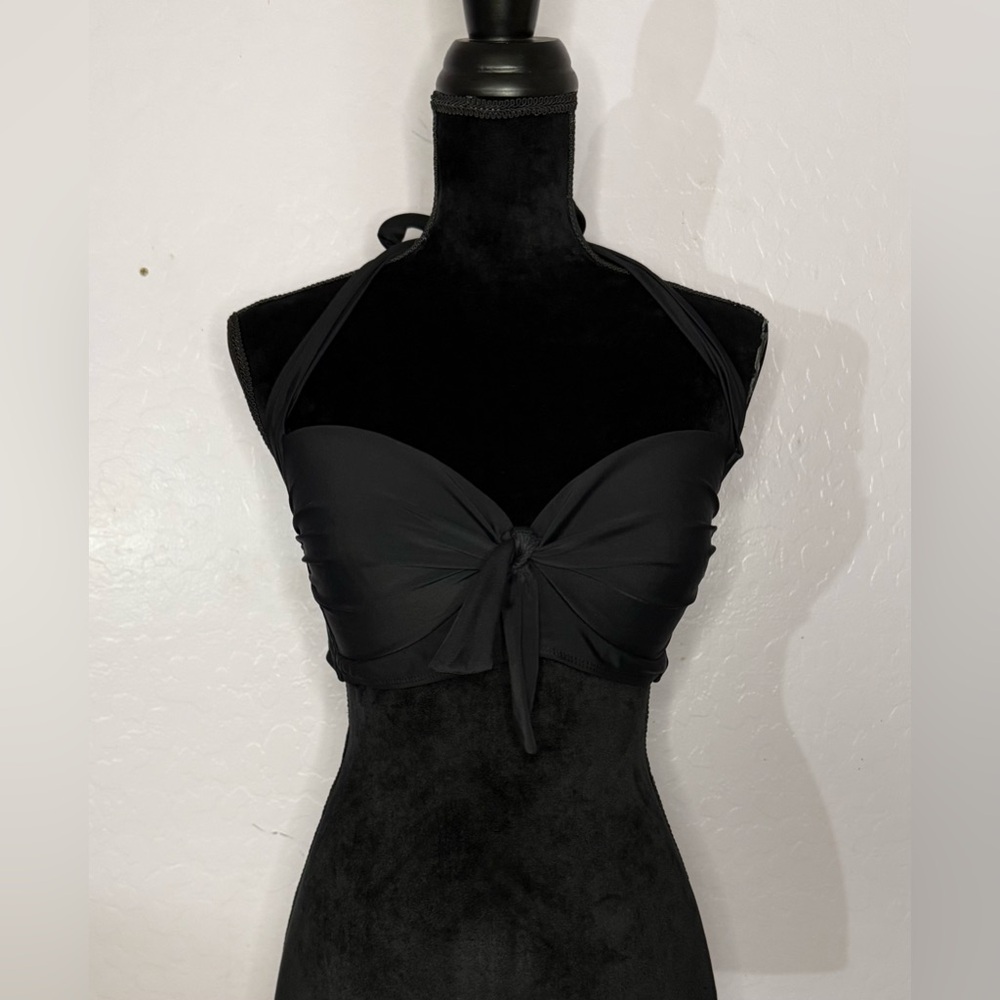Time and Tru Black Bikini Top